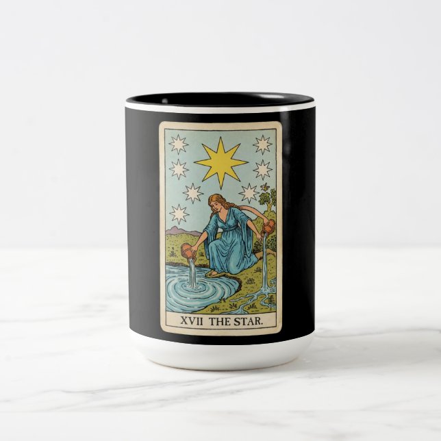 Der Stern Tarot Zweifarbige Tasse (Mittel)