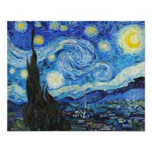 Der Sternenhimmel (1889) von Vincent Van Gogh. Fotodruck