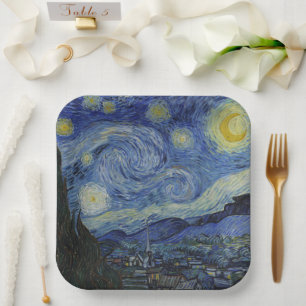 Der Sternenhimmel (Vincent van Gogh) (Berühmte Kun Pappteller