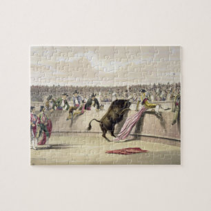 Der Stier, der die Sperren, 1865 (Farbe, springt Puzzle