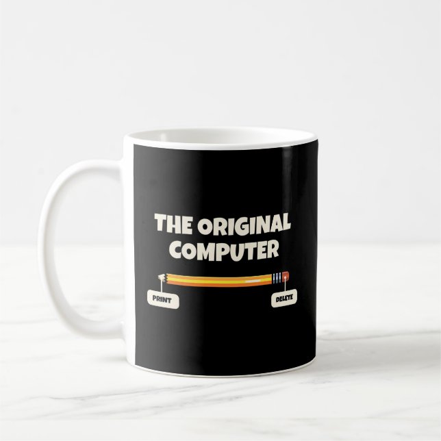 Der Stift des ursprünglichen Computerprogramms Kaffeetasse (Links)