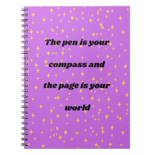 Der Stift ist Ihr Kompass, die Seite ist Ihre Welt Notizblock