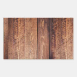 Der Stil aus echtem Holz Rechteckiger Aufkleber
