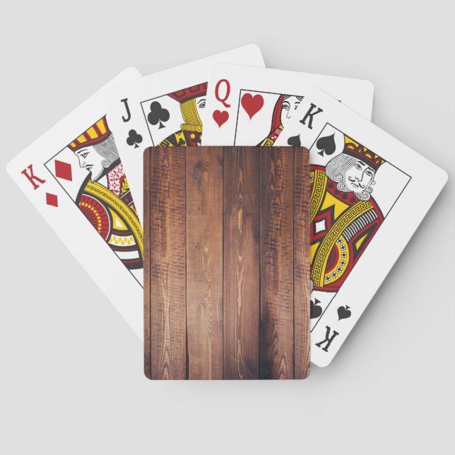 Der Stil aus echtem Holz Spielkarten (Rückseite)