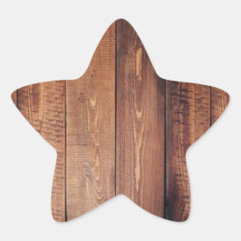 Der Stil aus echtem Holz Stern-Aufkleber