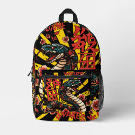 Der Stil der grünen Holzschlange - Chinesisches Ne Bedruckter Rucksack