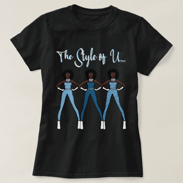 Der Stil des U-T - Shirt (Blue Topaz) (Design vorne)