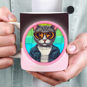 Der Stil dieser Katze ist das Mau der Katze Jumbo-Tasse