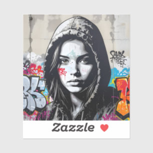 Der stille Beobachter - Quadratisches Vinyl Aufkleber