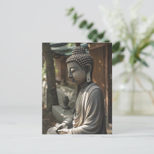 Der stille Buddha Postkarte (Stehend Vorderseite)