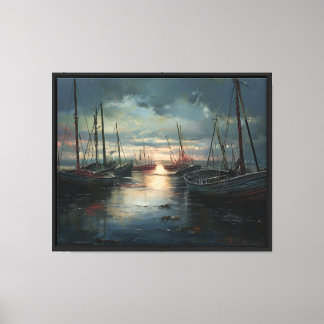 Der stille Hafen Leinwanddruck