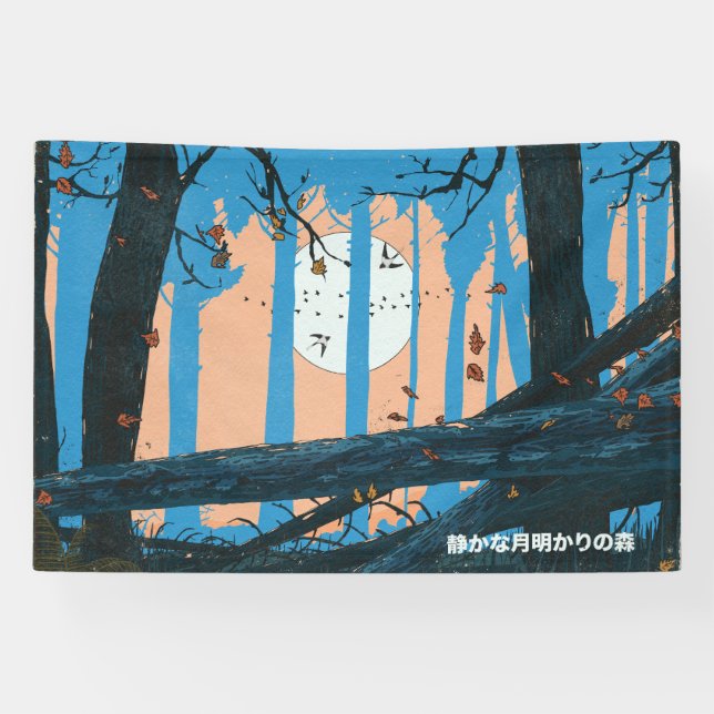 Der stille mondhelle Wald Banner (Horizontal)