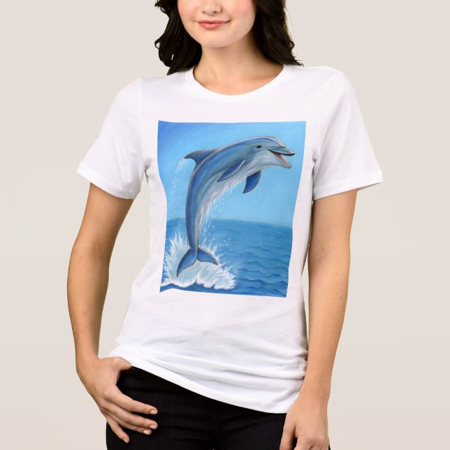 Der stille Tanz des Delfins Tri-Blend Shirt (Vorderseite)