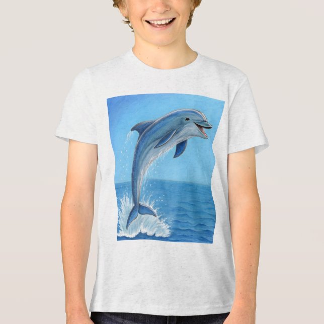 Der stille Tanz des Delfins Tri-Blend Shirt (Vorderseite)