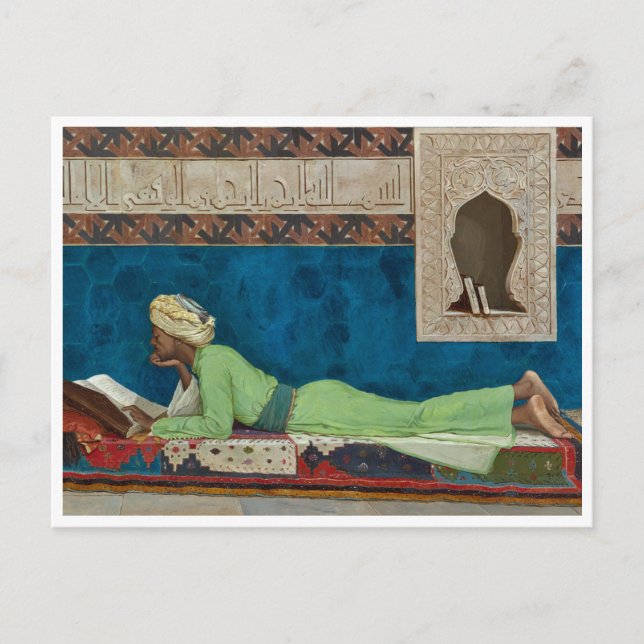 Der Stipendiat von Osman Hamdi Bey Postkarte (Vorderseite)