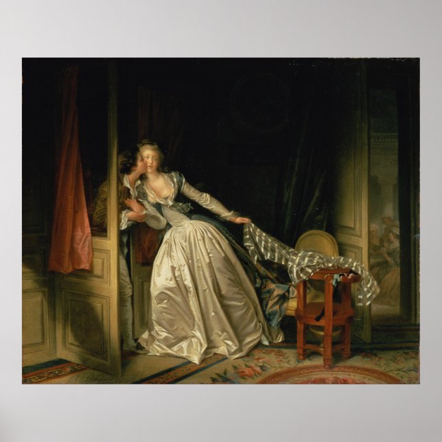 Der Stolen Kiss von Jean-Honore Fragonard Poster (Vorne)