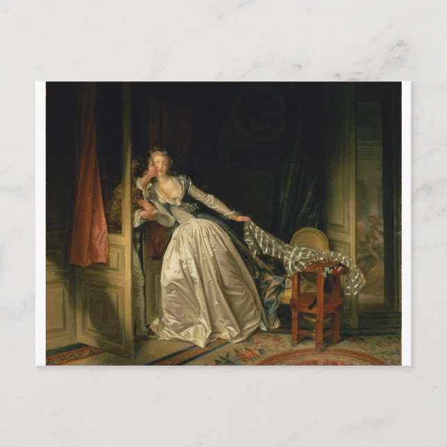 Der Stolen Kiss von Jean-Honore Fragonard Postkarte (Vorderseite)