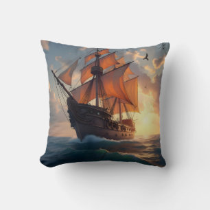 Der Stolz des Kapitäns – Maritime Schiffs-Kunst-Ed Kissen