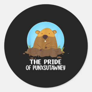Der Stolz von Punxsutawney Frohes Groundhog Day 20 Runder Aufkleber