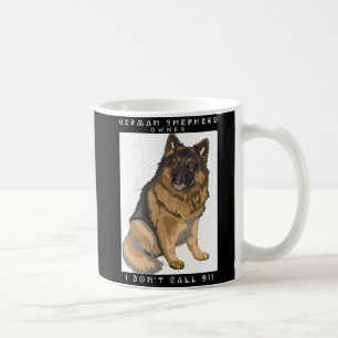 Der stolze Besitzer eines deutschen Schäferhirten, Kaffeetasse