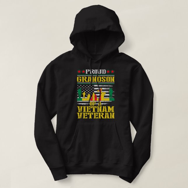 Der stolze Enkel eines Veteranen des Vietnamkriegs Hoodie (Design vorne)