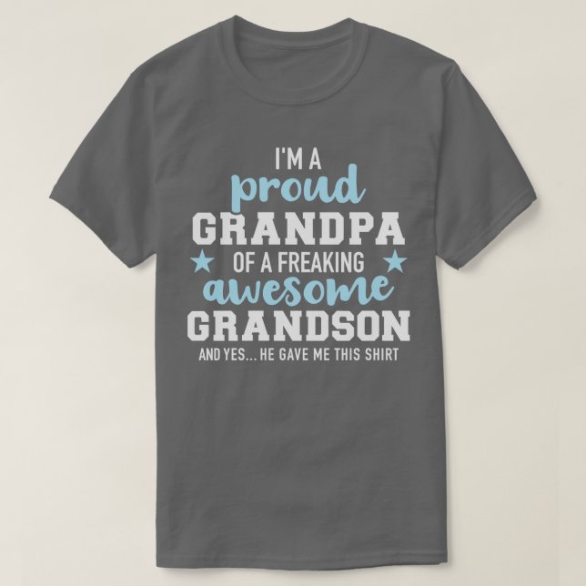 Der stolze Opa eines phantastischen Enkels T-Shirt (Design vorne)