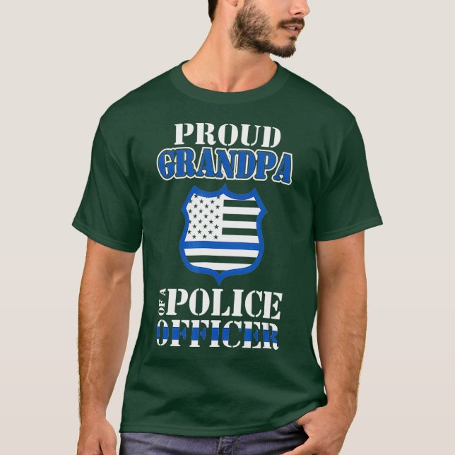 Der stolze Opa eines T - Shirt für Polizeibeamte f (Vorderseite)