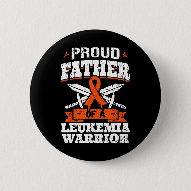 Der stolze Vater einer Leukämie Warrior Vater Bewu Button (Vorderseite)