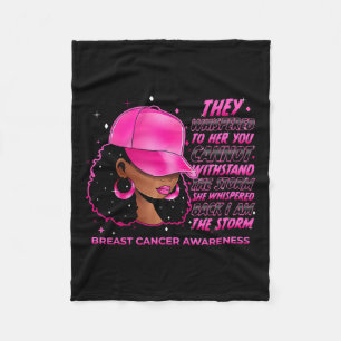 Der Storm Schwarze Frauen Brustkrebs-Krieger rosa  Fleecedecke