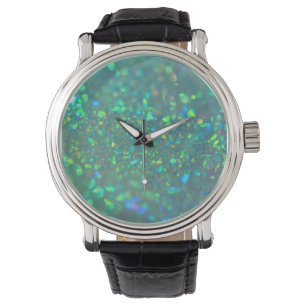 Der strahlende Holografischer Opal Armbanduhr
