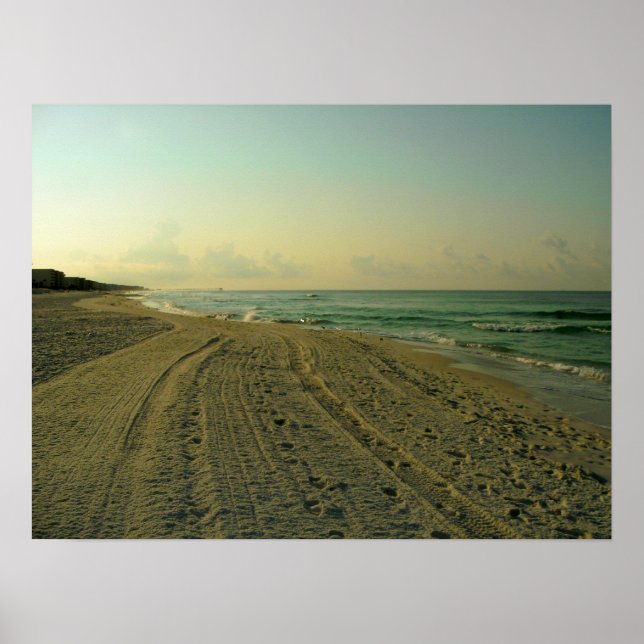 Der Strand am Morgen Poster (Vorne)