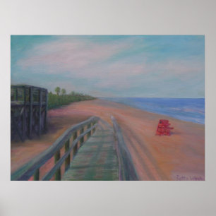 DER STRAND AM STRAND VON FLAGLER POSTER