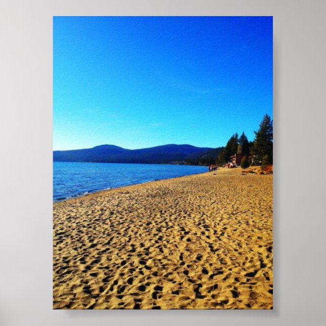 Der Strand am Tahoe-See Poster (Vorne)
