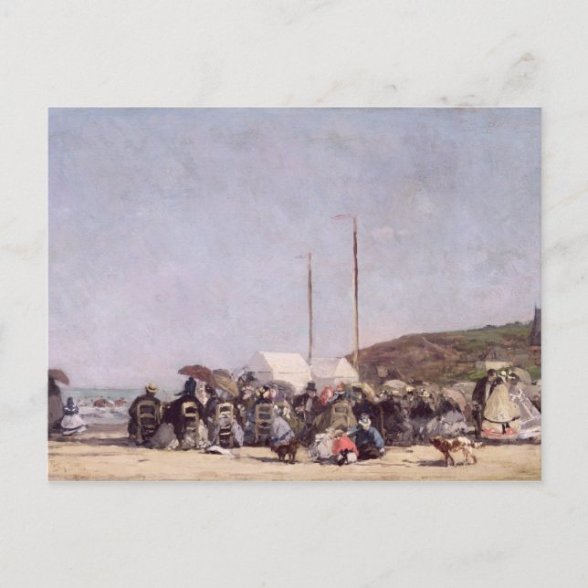 Der Strand bei Trouville, 1864 Postkarte (Vorderseite)