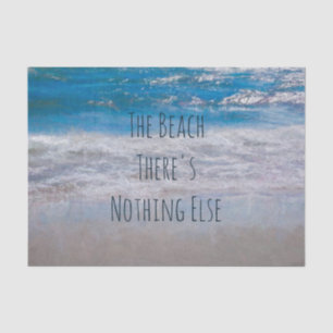 Der Strand Blau Weiße Tropische Ozeanwellen Küste Seidenpapier
