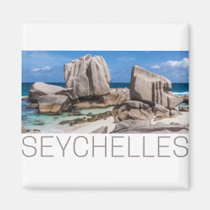 Der Strand der Seychellen auf La Digue Magnet