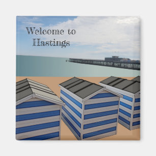 Der Strand des Hastings Kühlschrankmagnets Magnet