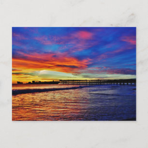 Der Strand des Seacliff Sunset. Santa Cruz, CA. Postkarte