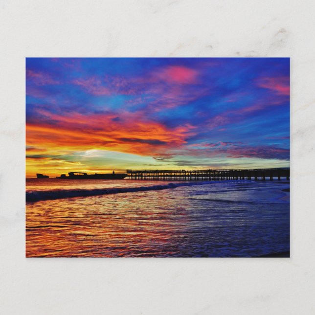 Der Strand des Seacliff Sunset. Santa Cruz, CA. Postkarte (Vorderseite)