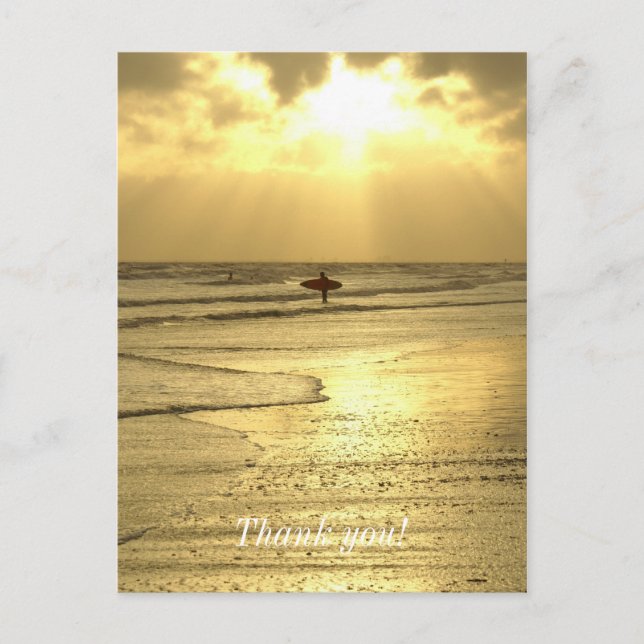 Der Strand des Sunset Postkarte (Vorderseite)