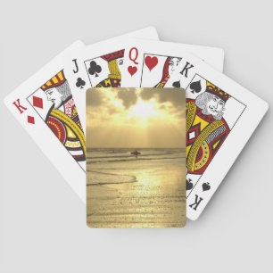 Der Strand des Sunset Spielkarten