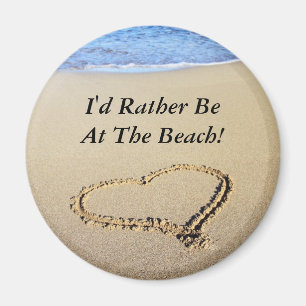 Der Strand hört sich in Sand an Magnet