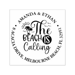 der Strand ist ein Motto Permastempel