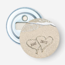 Der Strand ist im Sand mit Namen bekannt
