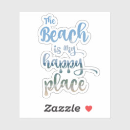 Der Strand ist mein glücklicher Ort Aufkleber