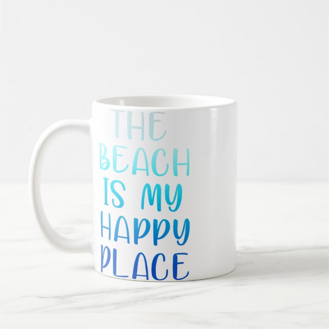 DER STRAND IST MEIN GLÜCKLICHER ORT KAFFEETASSE (Links)