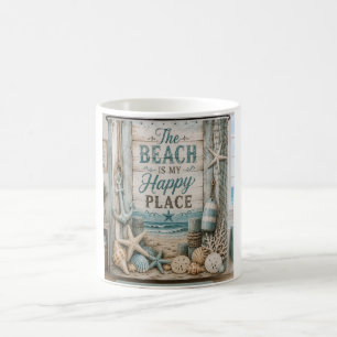 Der Strand ist mein glücklicher Ort Küste Kaffeetasse