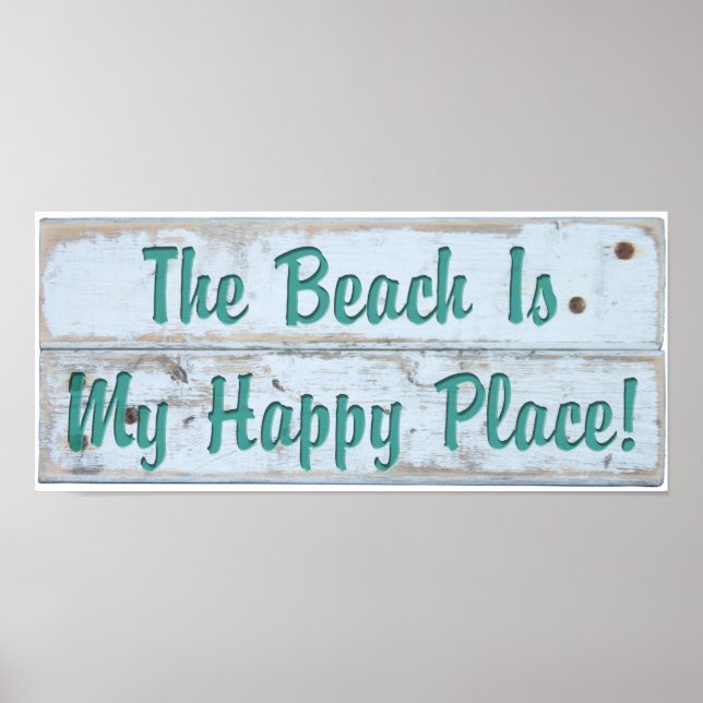 Der Strand ist mein glücklicher Ort Poster (Vorne)