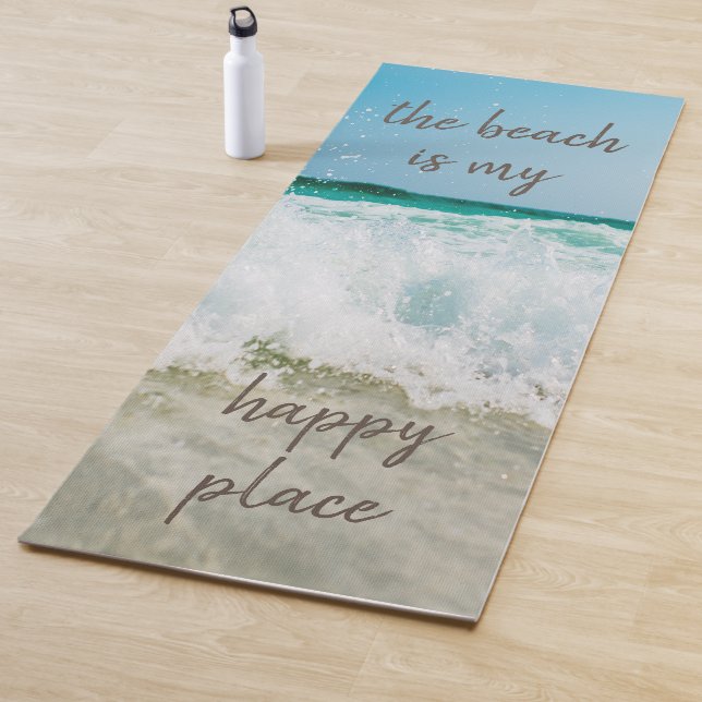 Der Strand ist mein glücklicher Ort Yogamatte (Beispiel)