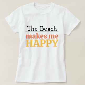 Der Strand macht mich glücklich Quote Lebendiges m T-Shirt